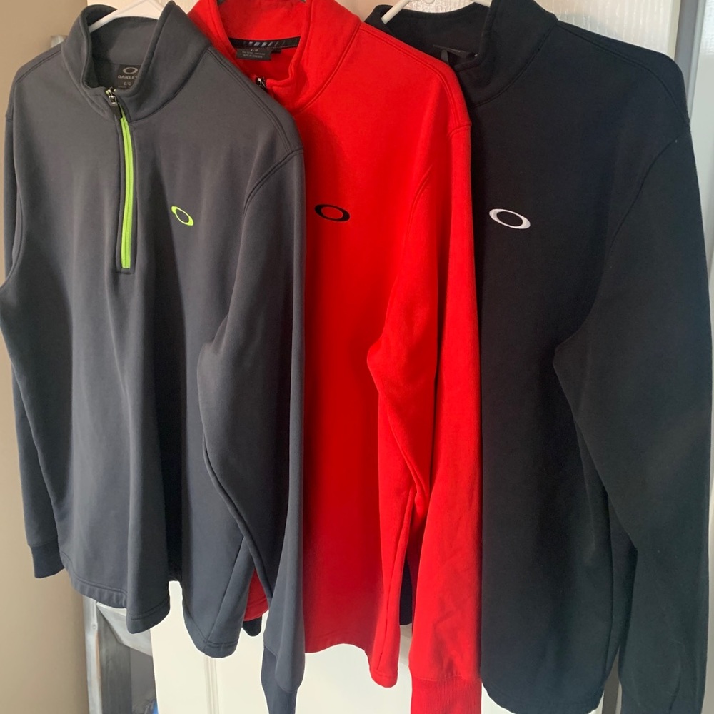 Three Oakley 3/4 Zip Pullover. - image 1
